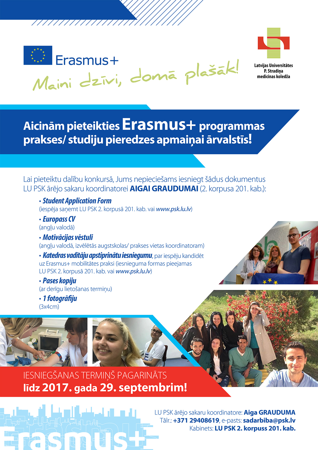 Pagarināta pietikšanās Erasmus+