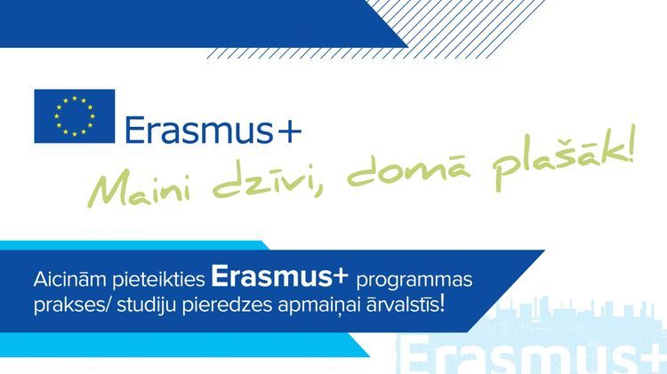 PAGARINĀTA pieteikšanās ERASMUS+ mobilitātei 2020/2021