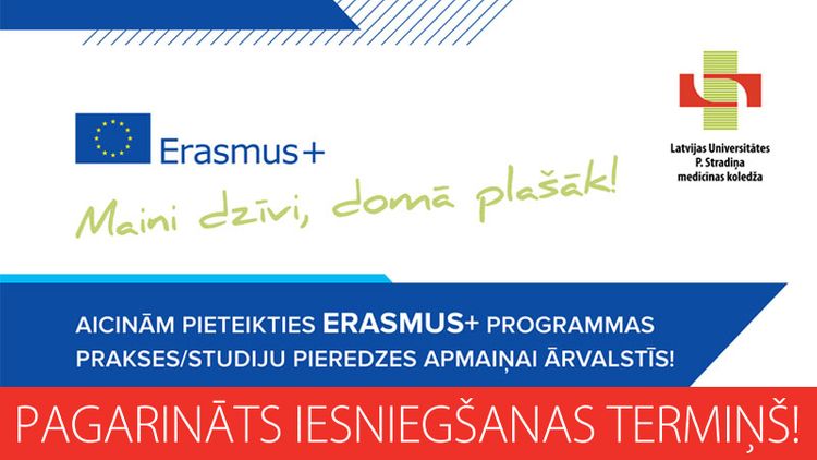 Pagarināta pieteikšanās Erasmus+